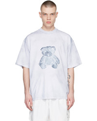 graues bedrucktes T-Shirt mit einem Rundhalsausschnitt von We11done