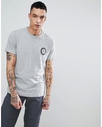 graues bedrucktes T-Shirt mit einem Rundhalsausschnitt von Wesc