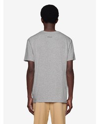 graues bedrucktes T-Shirt mit einem Rundhalsausschnitt von Gucci
