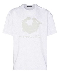 graues bedrucktes T-Shirt mit einem Rundhalsausschnitt von Y/Project