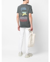 graues bedrucktes T-Shirt mit einem Rundhalsausschnitt von Zadig & Voltaire