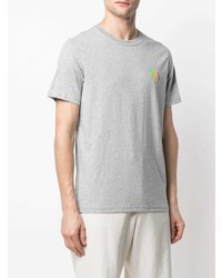 graues bedrucktes T-Shirt mit einem Rundhalsausschnitt von PS Paul Smith