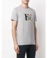 graues bedrucktes T-Shirt mit einem Rundhalsausschnitt von PS Paul Smith