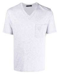graues bedrucktes T-Shirt mit einem V-Ausschnitt von IRO