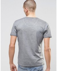 graues bedrucktes T-Shirt mit einem V-Ausschnitt von Firetrap