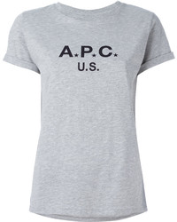 graues bedrucktes T-shirt von A.P.C.