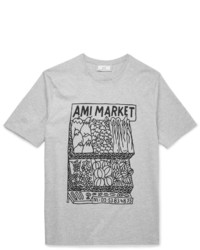 graues bedrucktes T-shirt von Ami