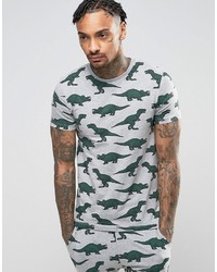 graues bedrucktes T-shirt von Asos