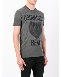 graues bedrucktes T-shirt von DSQUARED2