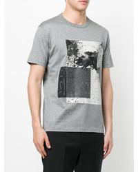 graues bedrucktes T-shirt von Emporio Armani
