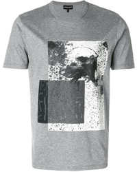 graues bedrucktes T-shirt von Emporio Armani