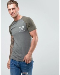 graues bedrucktes T-shirt von Asos