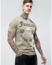 graues bedrucktes T-shirt von Firetrap
