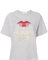 graues bedrucktes T-shirt von Golden Goose Deluxe Brand