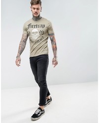 graues bedrucktes T-shirt von Firetrap