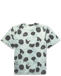graues bedrucktes T-shirt von Issey Miyake