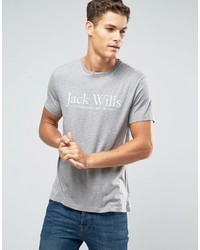 graues bedrucktes T-shirt von Jack Wills