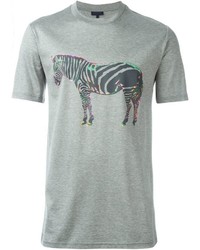 graues bedrucktes T-shirt von Lanvin