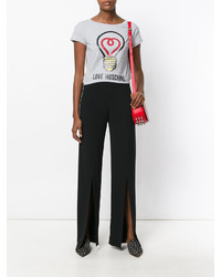 graues bedrucktes T-shirt von Love Moschino