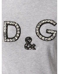 graues bedrucktes T-shirt von Dolce & Gabbana