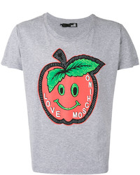 graues bedrucktes T-shirt von Love Moschino