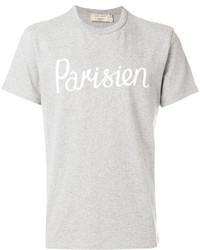 graues bedrucktes T-shirt von MAISON KITSUNÉ