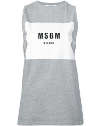 graues bedrucktes T-shirt von MSGM