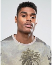 graues bedrucktes T-shirt von Asos