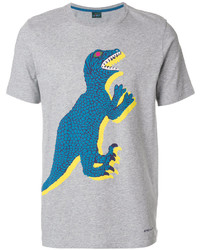 graues bedrucktes T-shirt von Paul Smith