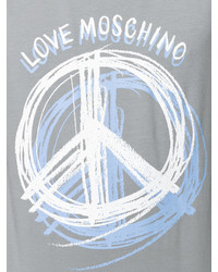 graues bedrucktes T-shirt von Love Moschino