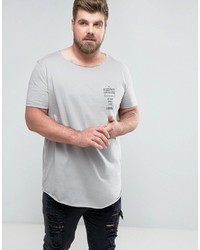 graues bedrucktes T-shirt von Asos