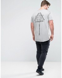 graues bedrucktes T-shirt von Asos