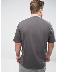 graues bedrucktes T-shirt von Asos