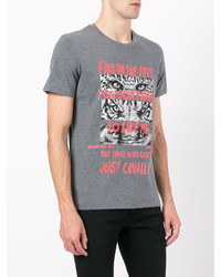 graues bedrucktes T-shirt von Just Cavalli