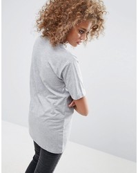 graues bedrucktes T-shirt von Asos