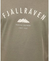 graues bedrucktes T-shirt von Fjallraven