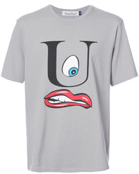 graues bedrucktes T-shirt von Undercover