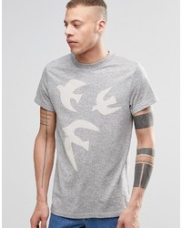 graues bedrucktes T-shirt von Weekday