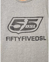 graues bedrucktes Trägershirt von Diesel