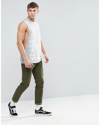 graues bedrucktes Trägershirt von Asos