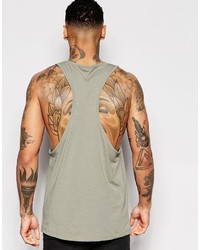 graues bedrucktes Trägershirt von Asos