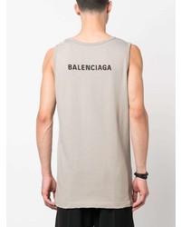 graues bedrucktes Trägershirt von Balenciaga