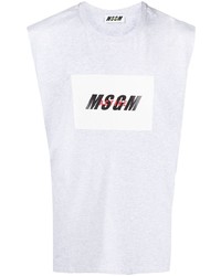 graues bedrucktes Trägershirt von MSGM