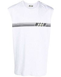graues bedrucktes Trägershirt von MSGM