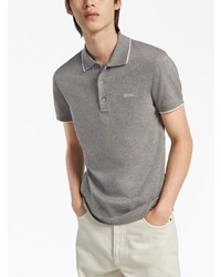 graues besticktes Polohemd von Zegna