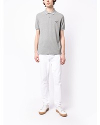 graues besticktes Polohemd von Fred Perry