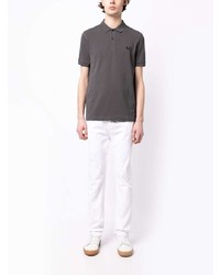 graues besticktes Polohemd von Fred Perry