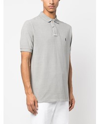 graues besticktes Polohemd von Polo Ralph Lauren