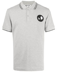 graues besticktes Polohemd von McQ Swallow