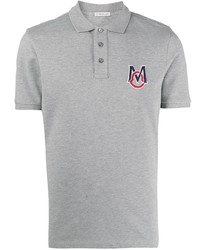 graues besticktes Polohemd von Moncler